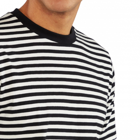 T-shirt Stockholm Stripes Black/Off-White