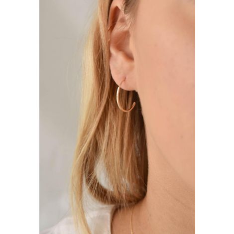 9ct Gold Minimal Squared Hoop Earrings