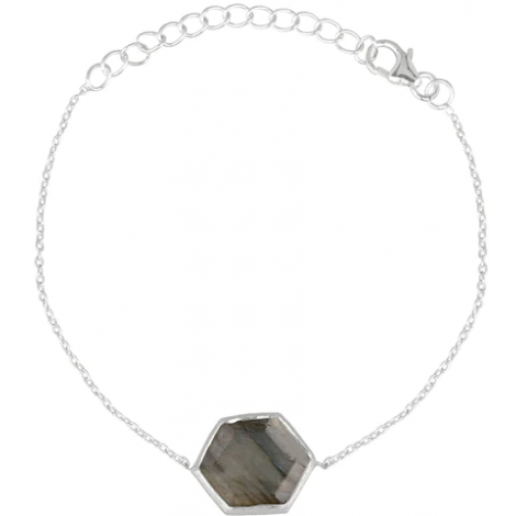 Quadra Stone Bracelet Silver