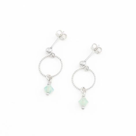 Asteria Earrings: Sterling Silver / Mint