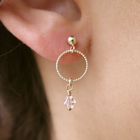Asteria Earrings: Sterling Silver / Rosé