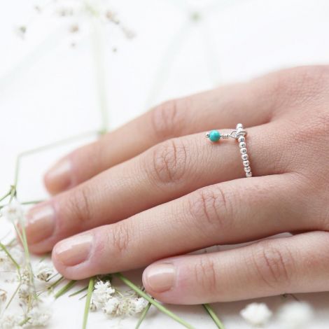 Epona Ring: Medium / Sterling Silver / Turquoise