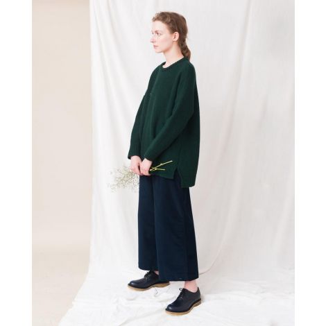 FAYE-MARIE Wool Knitted Jumper evergreen