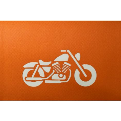 3D Pop-up Karte Harley Davidson orange
