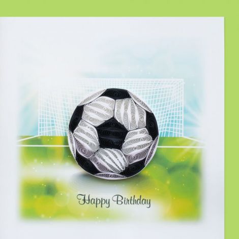 Paper Quilling Karte Fussball Happy Birthday