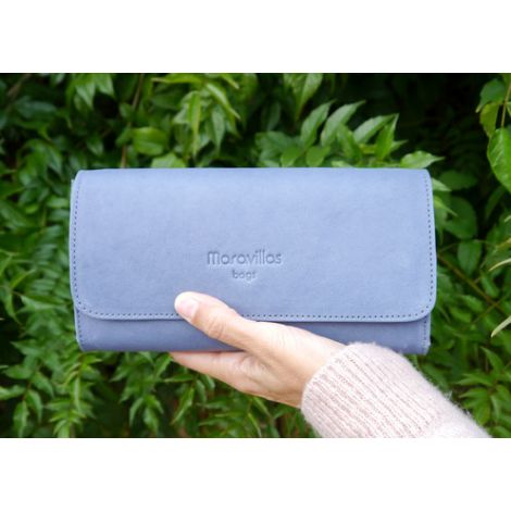 LLOSETA wallet blue leather
