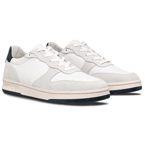Malone white leather navy