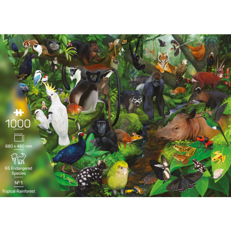 1000 Teile Puzzle Endangered Species Nr. 1: Tropical Rainforest